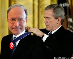  President Bush awards me the Congressional Medal of Cancellation 